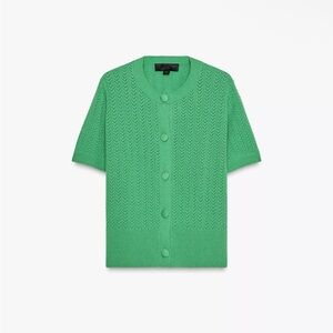 Zara POINTELLE KNIT TOP